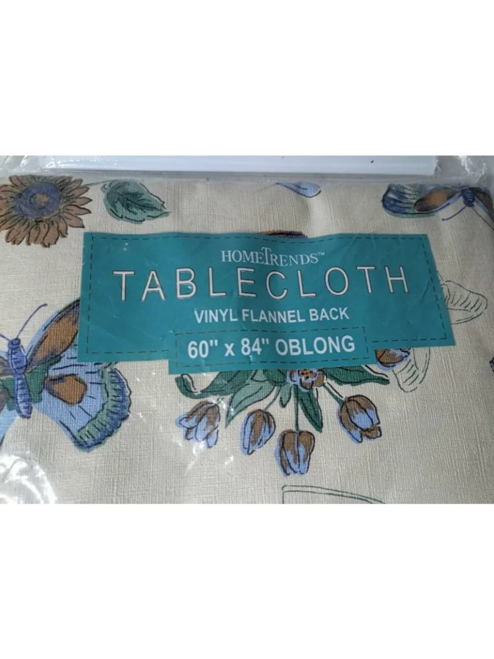 Vintage Home Trends Vinyl Back Tablecloth 60 x 84 Gardening Rabbit